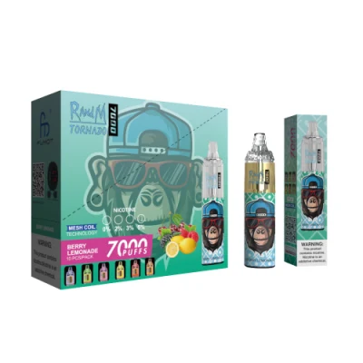 Fumot Original Randm Tornado 7000 E Cigarette Rechargeable RGB Light LED Glowing Disposable Vape