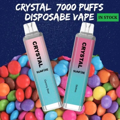 Original Einweg Vape Stift Sunfire Design Tornado Crystal Bar Deutschland Polen Puff 5000 6000 7000 8000 9000 10000 12000 Puffs Bars Zigaretten Zigarrillos RGB