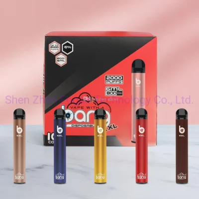 Bang XXL Disposable Vape Pen E Cigarette 20+Colors Device 800mAh Battery 6ml Cartridge Pods 2000puffs Vapor Kit Vape
