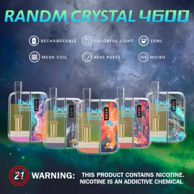 New Transparent Design Original Disposable Vape 4600 Puffs Randm Crystal Vapor Pod