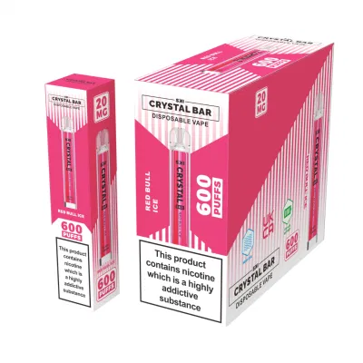 2023 New Trending Mini Box OEM ODM Mesh Coil Ski Crystal Bar 600puffs Disposable Vape
