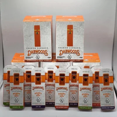 Dabwoods Disposable Vape Pens 1ml Empty Rechargeable Device Thick Oil 280mAh Battery Ecigs Kits Visual Tank Pods Vaporizer Vapes Pen Packwoods Sauce