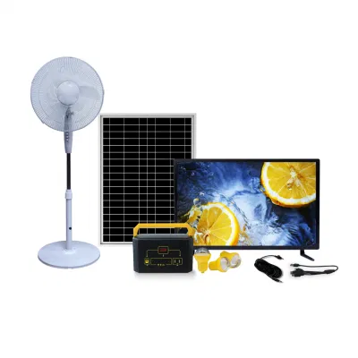 Continuous Charging, You Can Watch TV and Enjoy The Cold Air at The Same Time, The Three-Lamp Solar Clean Energy Home System with a Large Batteries and USB Port