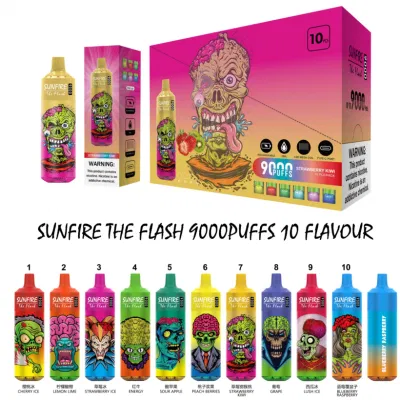 Huge Vapor Wholesales Sunfire Vape 9000 P Disposable E Cigarettes Vapes 18ml 600mAh Battery Rechargeable Electronic CIGS Tornado American Vape 10K Puff 9000