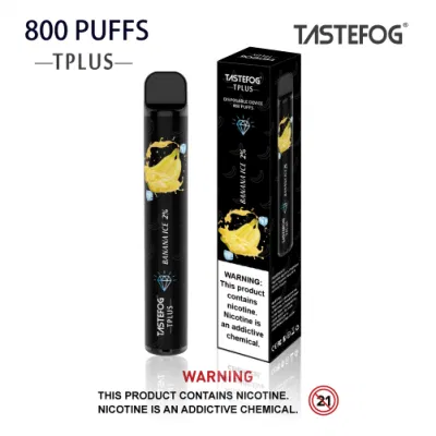 New Year Specials E Cigarette Tastefog Tplus 800 Puff Hookah Pen 3ml Fruit Flavor E-Liquid 20mg Nicotine Disposable Vape