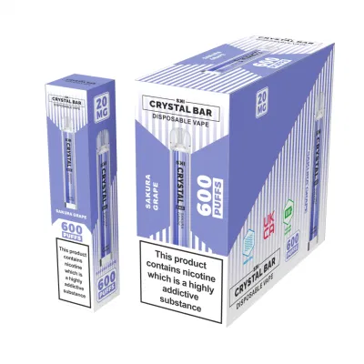 2023 New Trending Mini Box OEM ODM Mesh Coil Ski Crystal Bar 600puffs Disposable Vape
