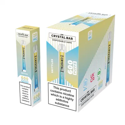 2023 New Trending Mini Box OEM ODM Mesh Coil Ski Crystal Bar 600puffs Disposable Vape