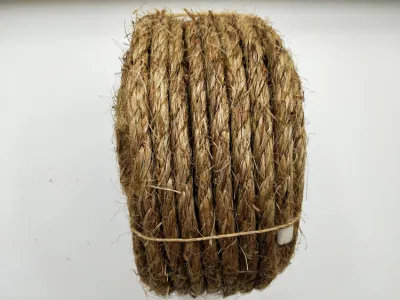 Factory Wholesale Twist 3/4 Strands Natural Manila/Sisal Jute Hemp Twist Fiber Rope for Marine and Fishing