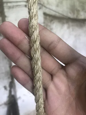 Factory Wholesale Twist 3/4 Strands Natural Manila/Sisal Jute Hemp Twist Fiber Rope for Marine and Fishing
