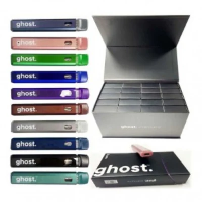 Ghost Delta Disposable E-Cigarettes Vape Pen 280mAh Battery Rechargeable 10 Strains 0.8ml 1.0ml Empty Cartridge