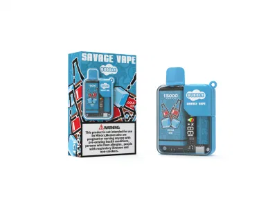 EU Warehouse High Quality Savage Bubble 15000 Puffs 12000 10000 Smart Display Child Lock 5% Nic Pen Hookah Vaper Rechargeable E Cigarette Disposable Vape 15K