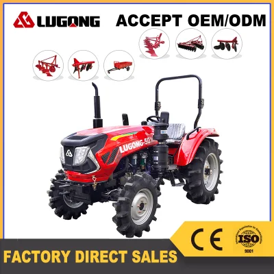 China Basic Customization Agricultural Machinery Manufacturer 4WD 50HP Garden/Farm/Lawn Small Wheel Tractor with CE (60/70/80/90/100/120HP)
