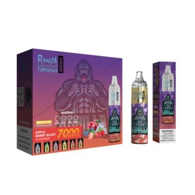 Fumot Original Randm Tornado 7000 E Cigarette Rechargeable RGB Light LED Glowing Disposable Vape