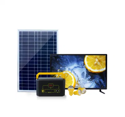 Continuous Charging, You Can Watch TV and Enjoy The Cold Air at The Same Time, The Three-Lamp Solar Clean Energy Home System with a Large Batteries and USB Port