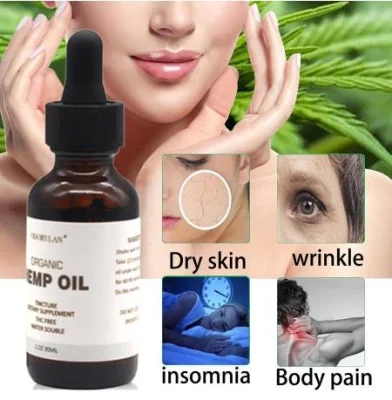 Hemp Oil 100% Natural Sleep Aid Anti Stress Hemp Extract Drops for Painanxiety &amp; Stress Relief