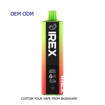 OEM ODM Zbood Bearbox Cuvie L&iacute; O Boom Inhalations Isgo Ksquik Vaporizer Smart Screen Crystal Irex 10000 10K Puff Disposable Vape