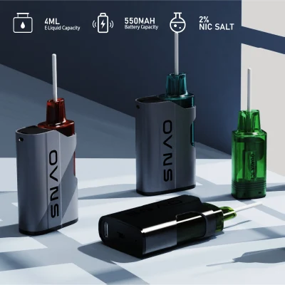 Airflow Ajustable Pod System Device Kit 4ml Transparent Eliquid Tank Prefilled Pod Oil-Coil Separation Structure