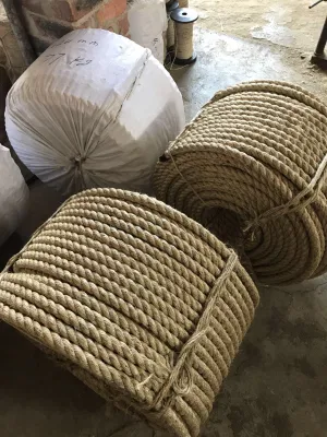Factory Wholesale Twist 3/4 Strands Natural Manila/Sisal Jute Hemp Twist Fiber Rope for Marine and Fishing