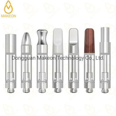 Empty E-Cigarette Atomizer 510 Cartridges 0.5/0.8/1.0ml OEM Ceramic Mouthpiece Glass Tank