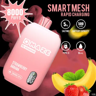 Rechargeable Disposable Vape with LED Screen and Dual Mesh Coil