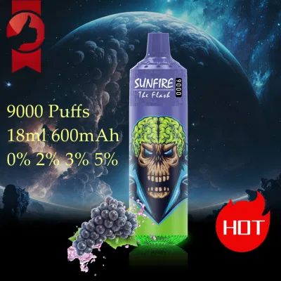 Top 1 Tornado 9000 Puffs Sunfire 7000 10000 Puff Bar E Cigarette Rechargeable Vaper China Wholesale I Vape Ban XL Disposable Vape Pen Pen Hookah