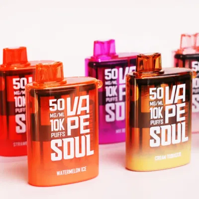 Vapesoul 10000 Puffs Disposable Vape 50mg Nicotine Electronic Cigarette Malaysia USA Hot Sale China Factory Dubai Warehouse Gold Wholesale Smoking Vape