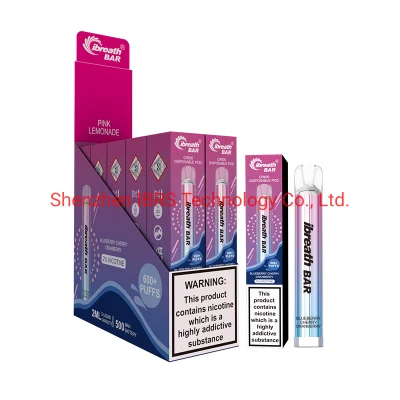 Hottest Selling OEM ODM Mesh Coil 600puffs Tpd Flavors Crystal Disposable Vape Bar with 2ml Ejuice