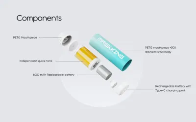 Rechargeable Battery Maskking Aroma Big Puffs Disposable 6000 Puffs Vape with Type-C Charging Port