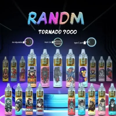 Wholesale Original Randm Tornado 7000 Airflow Adjustable Mesh Coil 7000 Puffs Rechargeable Disposable Vape Pod Wholesale I Vape