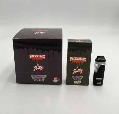 Runtz X Packwoods Disposable Vape Pens E Cigarettes 380mAh Rechargeable Battery Empty Vape Pen 1ml Vaporizer with Packing Sauce Baked Bar Dabwoods