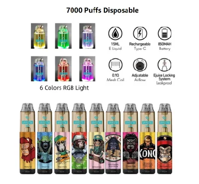 OEM/ODM Wholesale Vape Besoem/ODM Wholesale Vape Best Imini 7000 8000 10000 Disposable Vape Pen Elf LED Light Bar Vape Pen Best Selling Puffs Bar E Cigarette