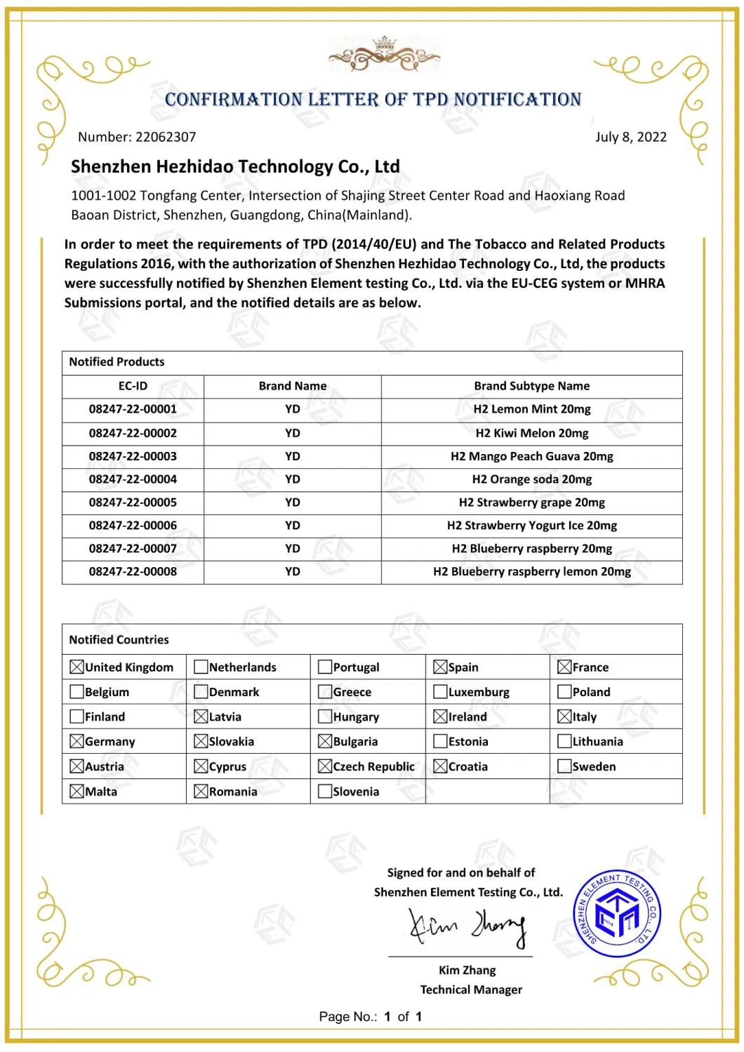 Yd Shenzhen OEM/ODM Transparent Gradient Style Wholesale Price Disposable Vape Electronic Cigarette with 600puffs