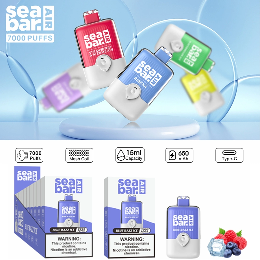 Wholesale Crystal-Bar Disposable Electronic-Cigarette Seabarair 7000puffs Big Box Disposable Vape 8000puffs