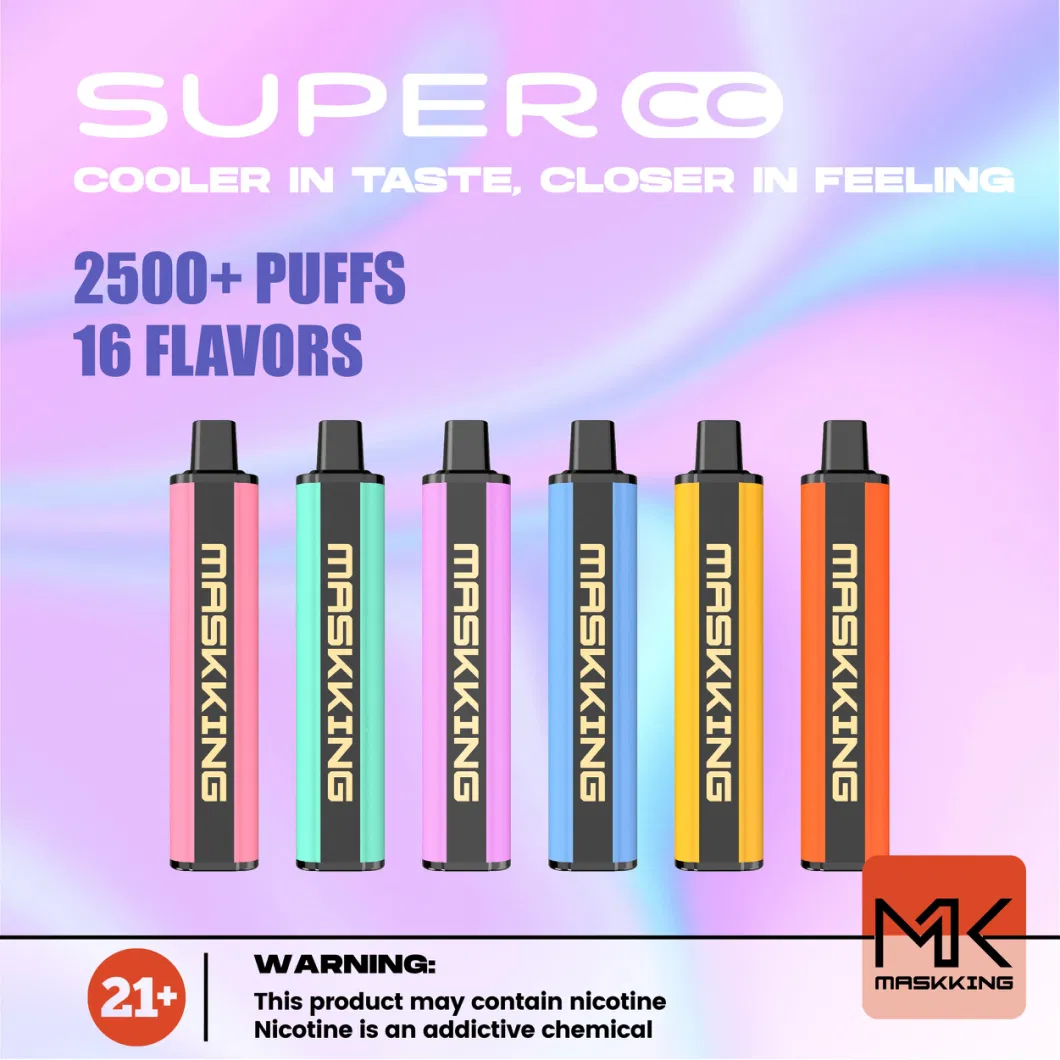 Maskking 2023 Best 2500 Puffs Wholesale Disposable Vape Pen Custom Vaporizer Pen Rechargeable Vape Pen