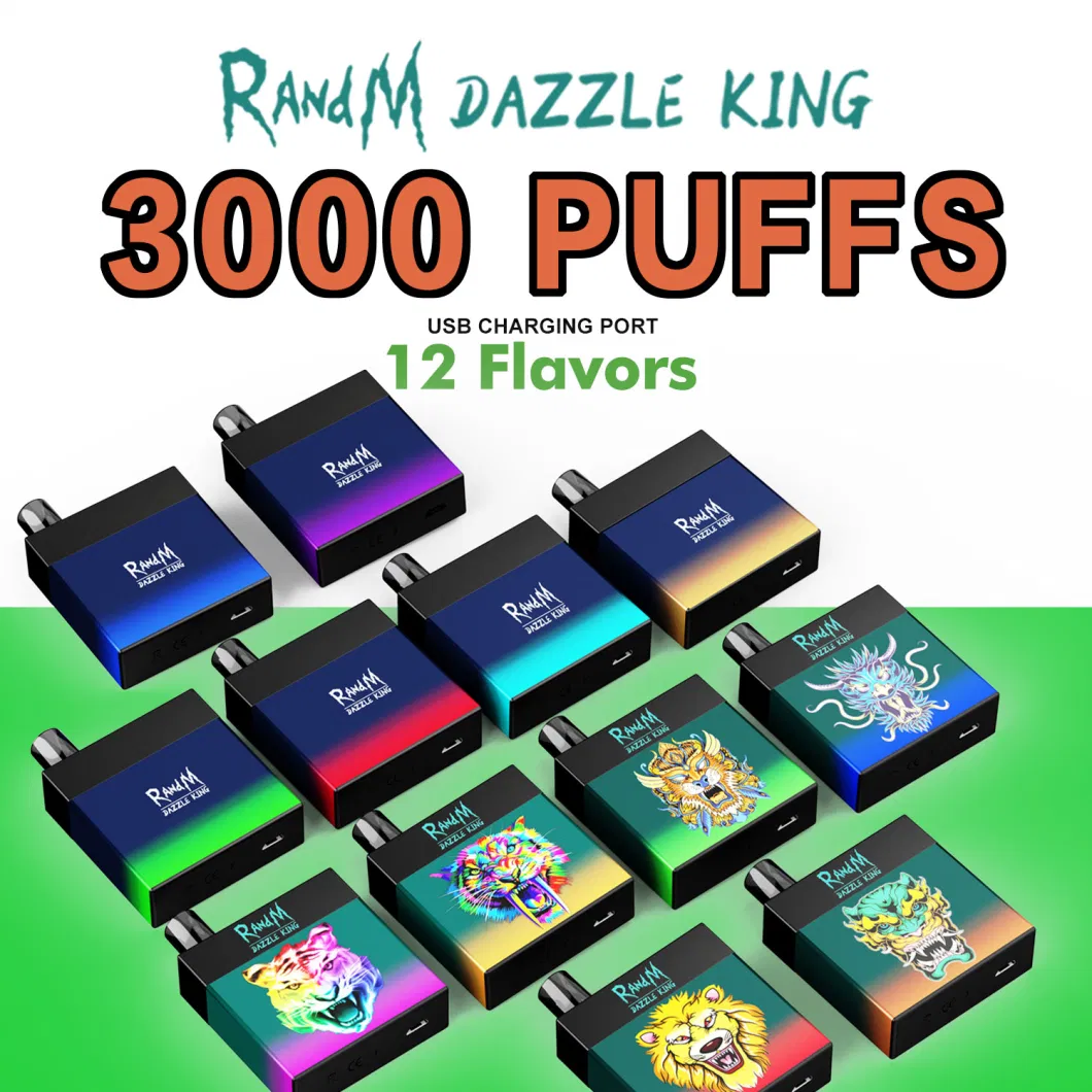 Randm Dazzle King Banana Vanilla Ice Cream 3000 Puffs Electronic Cigarette Disposable Vape Pod