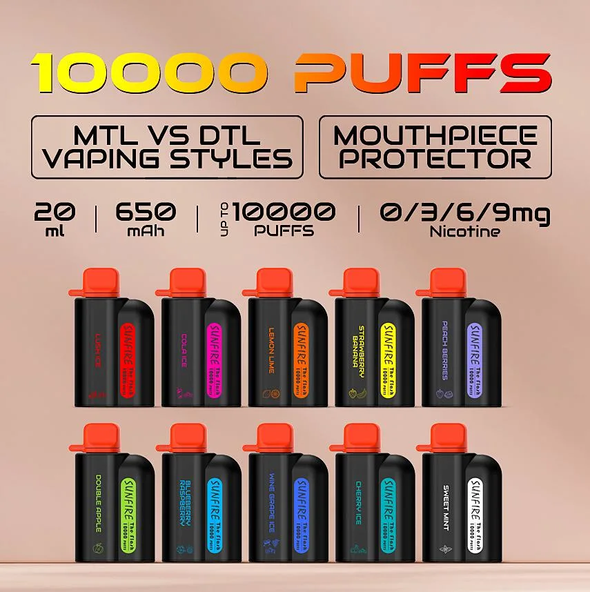 Dtl Disposable Vape Sunfire 10000 15000 Puffs Super Puff Bar 8000 9000 10000 12K Vapes E Cigarette Alibaba Puff Distributor Free Shipping to France Spain