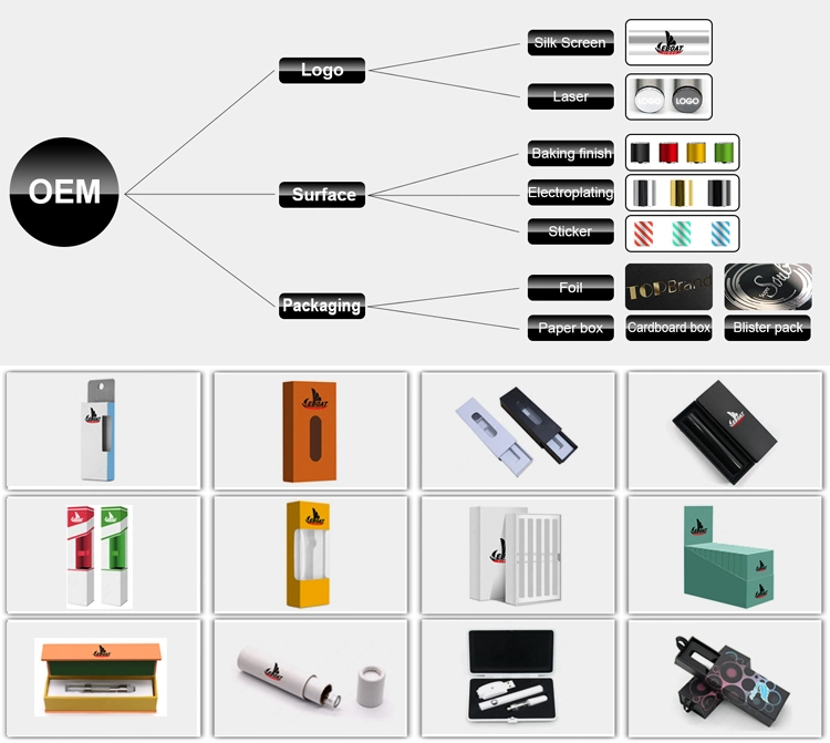 Eboat New Products Custom Packing E-Cigarette Variable Voltage 510 Battery