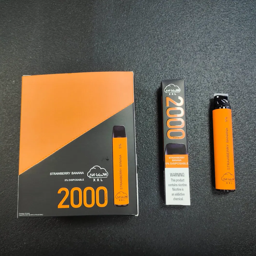 2021 Hot Selling Portable Vape Pen 2000puffs Disposable Electronic Cigarette Air Glow XXL Vs Bang XXL