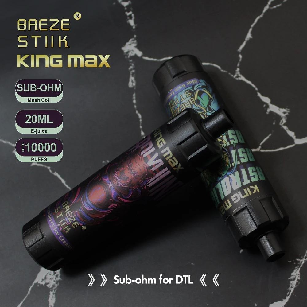 Disposable Vape Pen Breze Stiik King 10000puffs Max Sub-Ohm Vs Randm Ene E-Cigarette