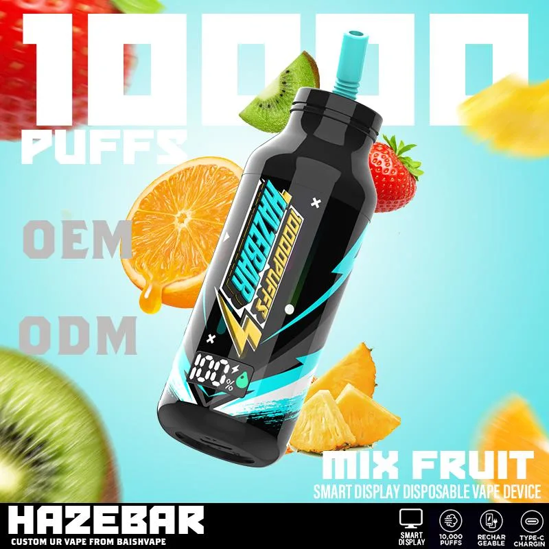 Hazebar 10000 Puff Zbood Print Your Brand One Time Hello 21000/20000/1000/2000/3000 Savage Kulx E Cigarette Disposable Vape