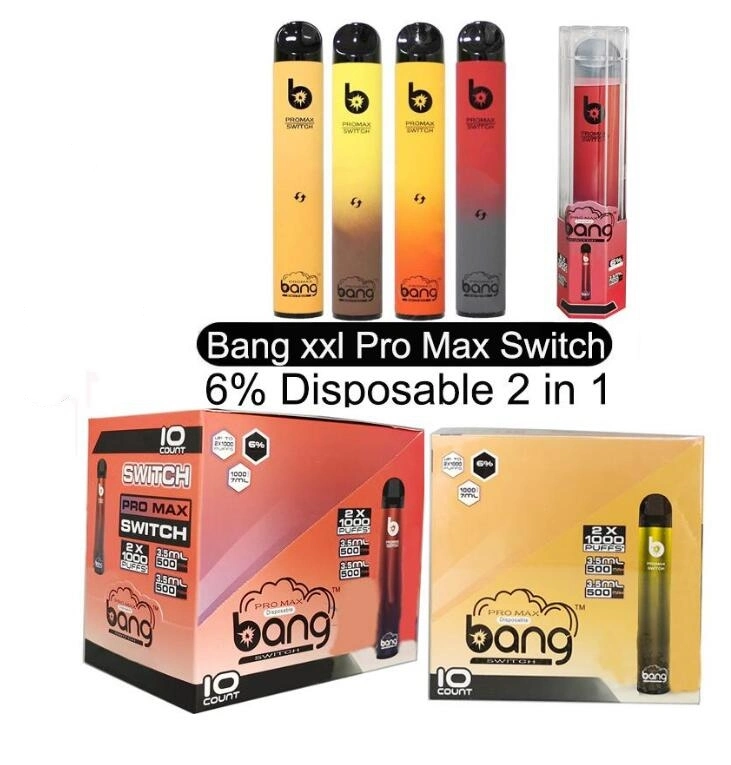 Bang PRO Max Switch 2 in 1 Double Pod Disposable 1000+1000 Puffs Vape Vaporizer Vape Electronic Cigarette Vaporizer E-CIGS