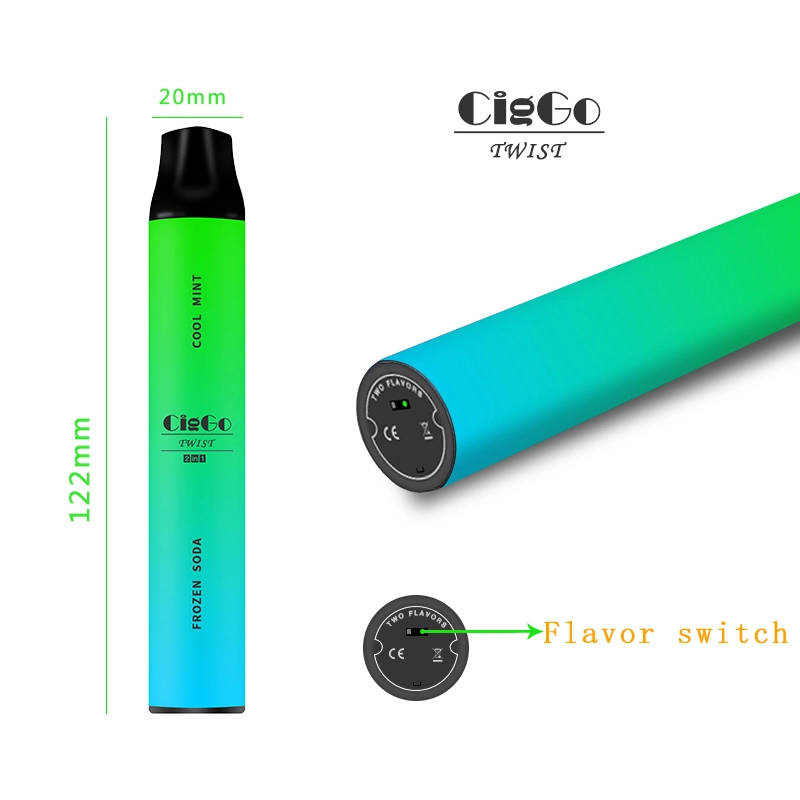 Disposable E Cigarette Vape Pod Ciggo Twist Double Flavors Dispossable Vaporizer