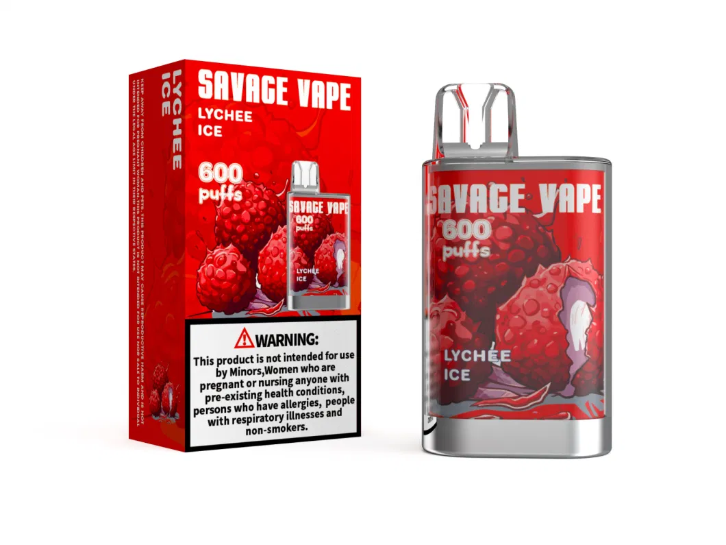 OEM/ODM Savage Crystal 600 2ml E Liquid Disposable Vape Pen Alibaba Shopping Puff Disposable Vaporizer