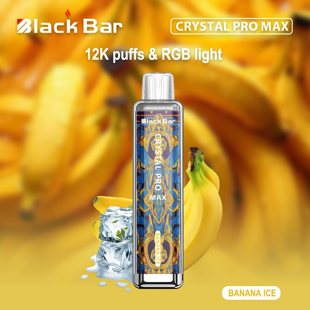 Original Black Bar Vape 12K Crystal Puff Disposable E Cigarette Wholeale Puffs Bar 12K Vapers Crystal 12000 Puffs Vape PRO Max Vaporizer Wholesale I Vape