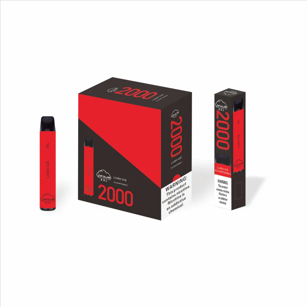 Air Glow XXL Disposable Vape Pen 4.5 Ml 2000 Puffs 26 Flavors Non-Mechanical Manual Without Display 5%Nicotine