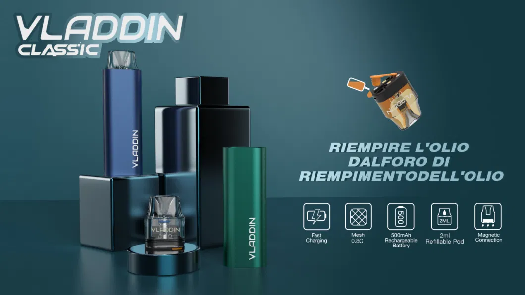 Open Pod System Refill Vape Vladdin Classic with Type C