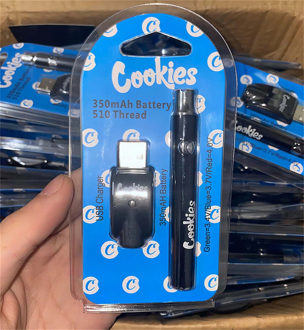 Us Cookies Cookie Twist 350/650/900mAh 510 Threaded Slim Wax DAB Pen Cart Cartridge Adjusted Voltage Ecigs Starter Kit with Blister