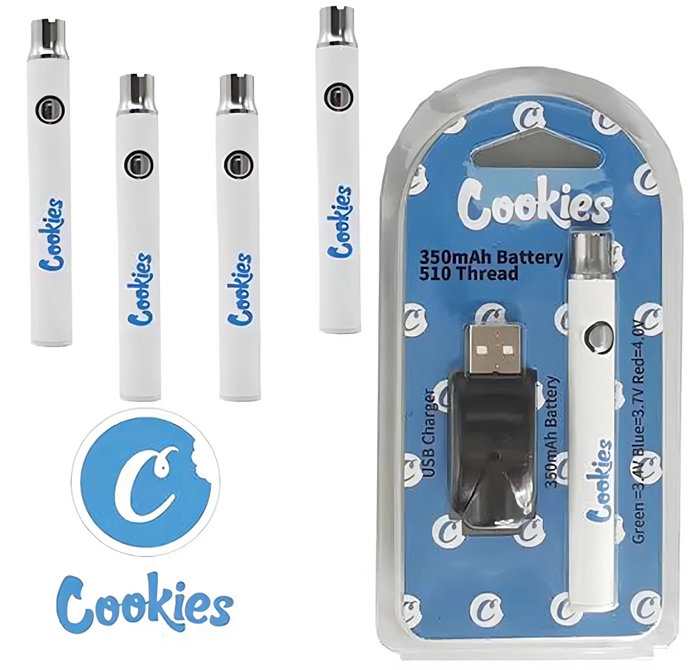 Us Cookies Cookie Twist 350/650/900mAh 510 Threaded Slim Wax DAB Pen Cart Cartridge Adjusted Voltage Ecigs Starter Kit with Blister