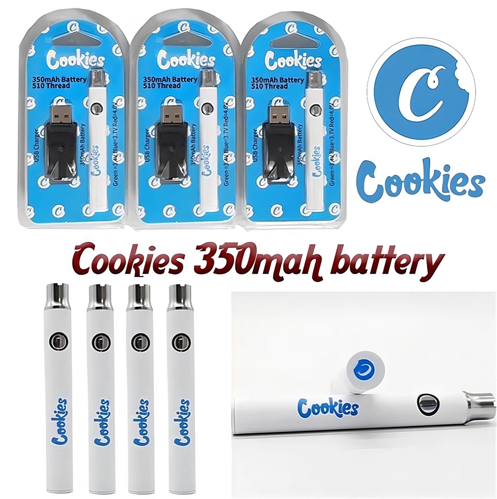 Us Cookies Cookie Twist 350/650/900mAh 510 Threaded Slim Wax DAB Pen Cart Cartridge Adjusted Voltage Ecigs Starter Kit with Blister
