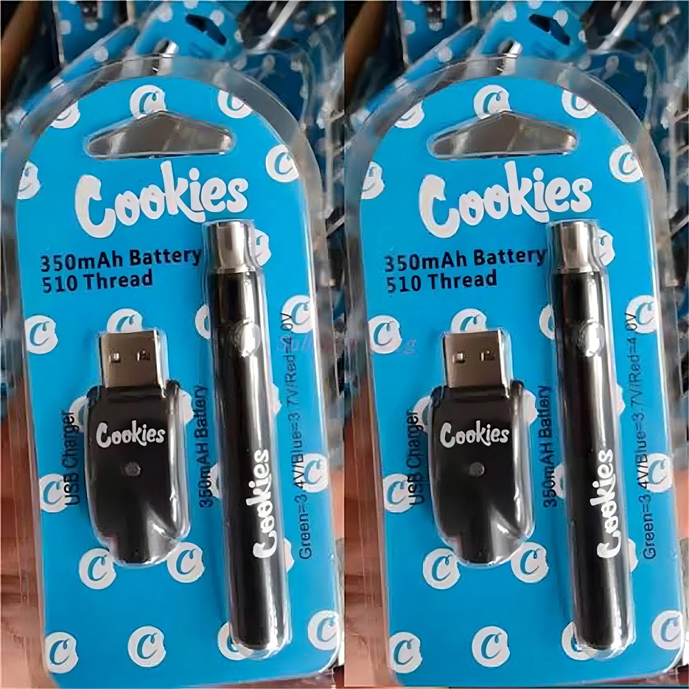 Us Cookies Cookie Twist 350/650/900mAh 510 Threaded Slim Wax DAB Pen Cart Cartridge Adjusted Voltage Ecigs Starter Kit with Blister